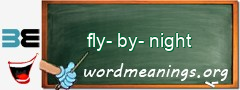 WordMeaning blackboard for fly-by-night